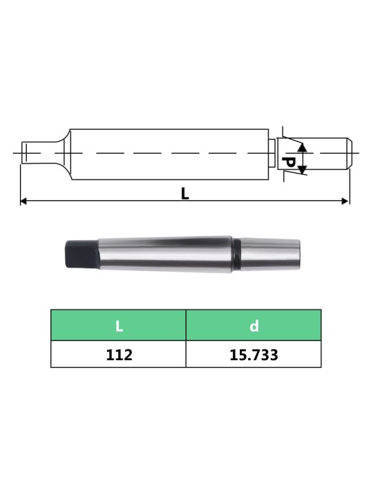 Poran pikaistukka MT2-B16 13 mm kiristysalue