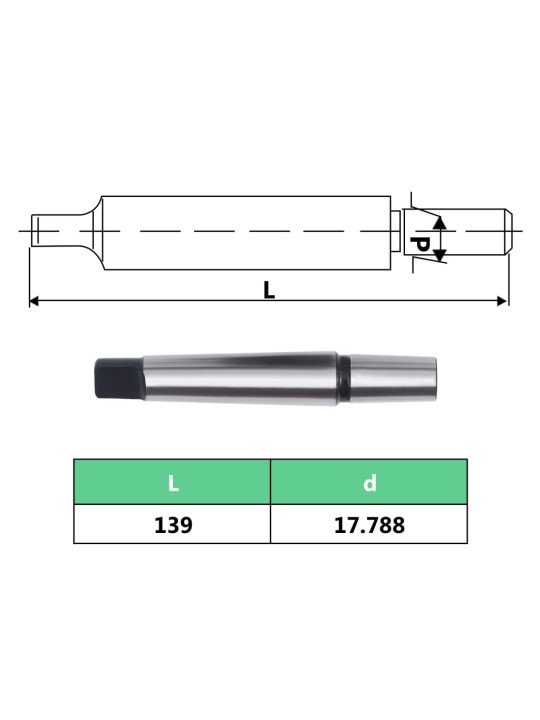 Poran pikaistukka MT3-B18 16 mm kiristysalue