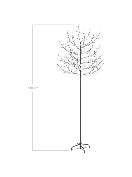 Joulukuusi 220 lämpimän valkoista LED-valoa kirsikankukka 220cm