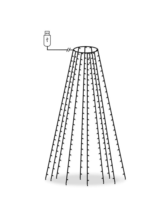 Joulukuusen valoverkko 250 LEDiä 250 cm