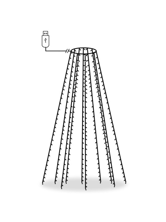 Joulukuusen valoverkko 300 LEDiä 300 cm