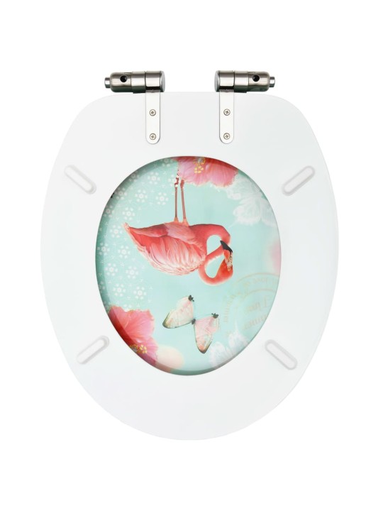 WC-istuin soft close -kannella MDF flamingokuosi