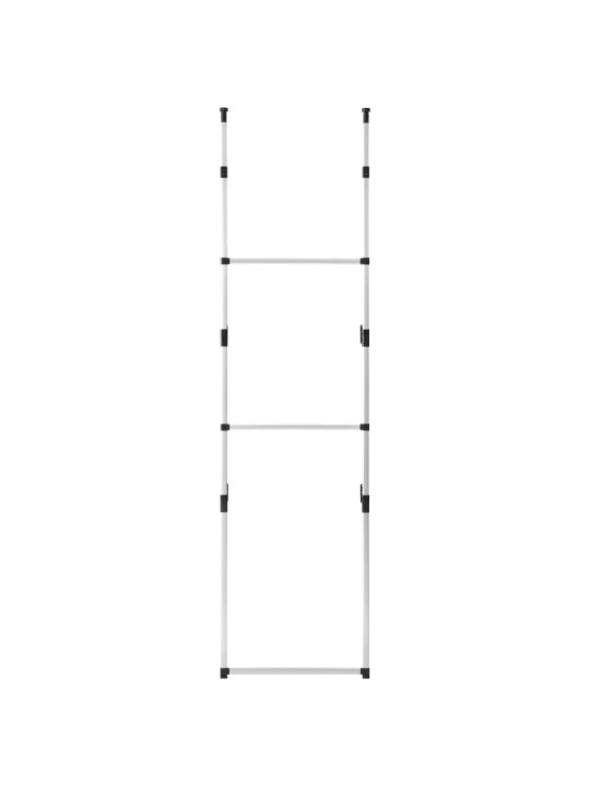 Teleskooppinen vaatekaappijärjestelmä tangoilla alumiini