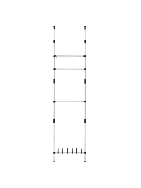 Teleskooppinen vaatekaappijärjestelmä tangot ja hylly alumiini