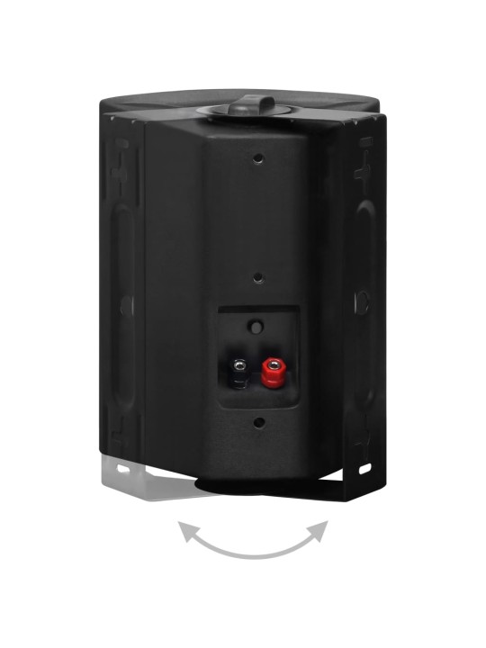 Seinäkiinnitteiset stereokaiuttimet 2 kpl musta sisä/ulko 100 w