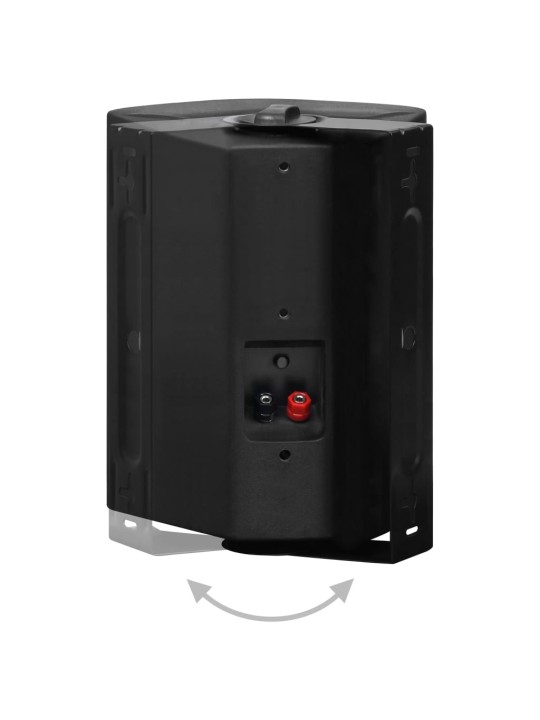 Seinäkiinnitteiset stereokaiuttimet 2 kpl musta sisä/ulko 120 w