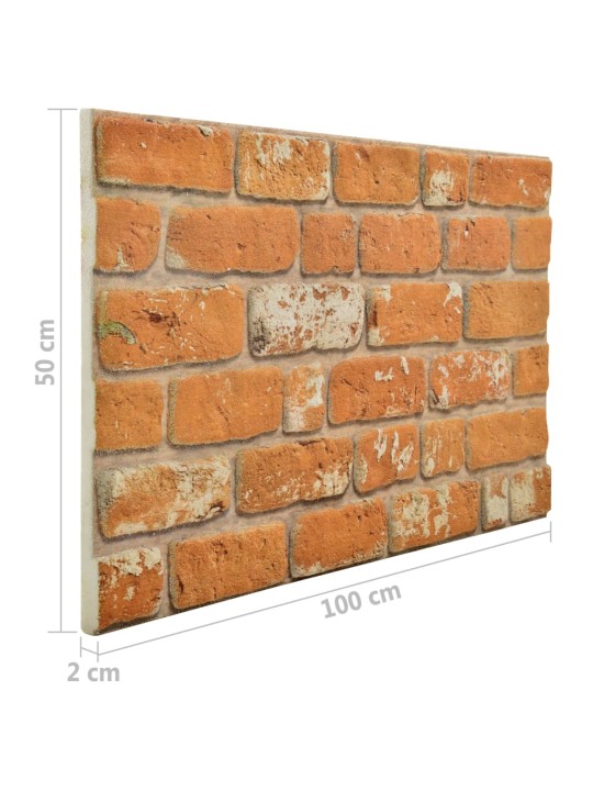 3D-seinäpaneelit vaaleanruskea tiilikuvio 11 kpl EPS