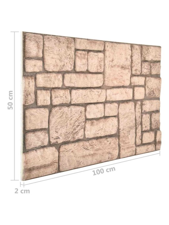 3d-seinäpaneelit beige tiilikuvio 10 kpl eps
