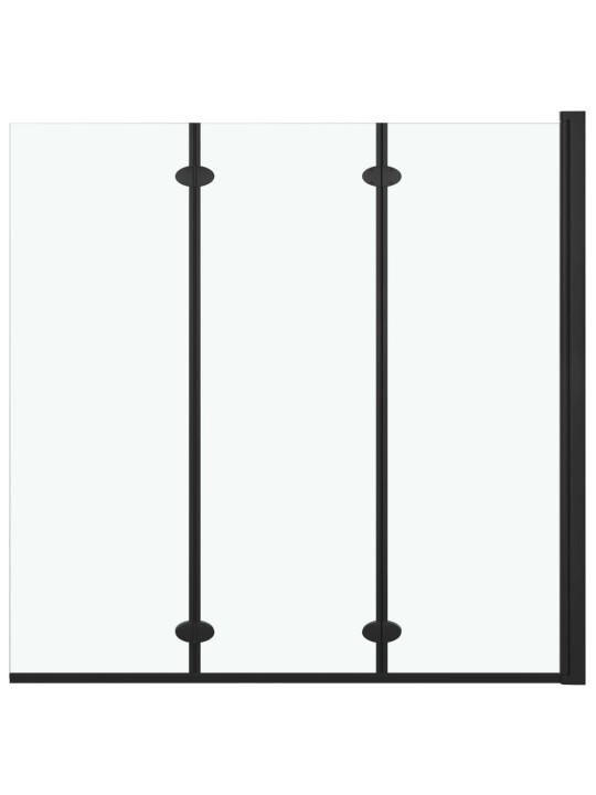 Taittuva suihkukaappi 3 paneelia ESG 130x138 cm musta