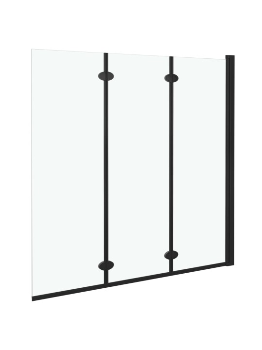 Taittuva suihkukaappi 3 paneelia ESG 130x138 cm musta