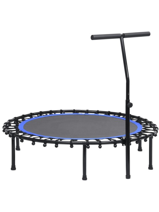 Fitness trampoliini kahvalla ja turvatyynyllä 122 cm