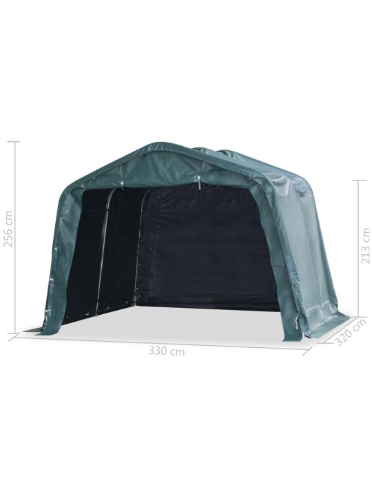 Irrotettava karjateltta pvc 550 g/m² 3,3x3,2 tummanvihreä