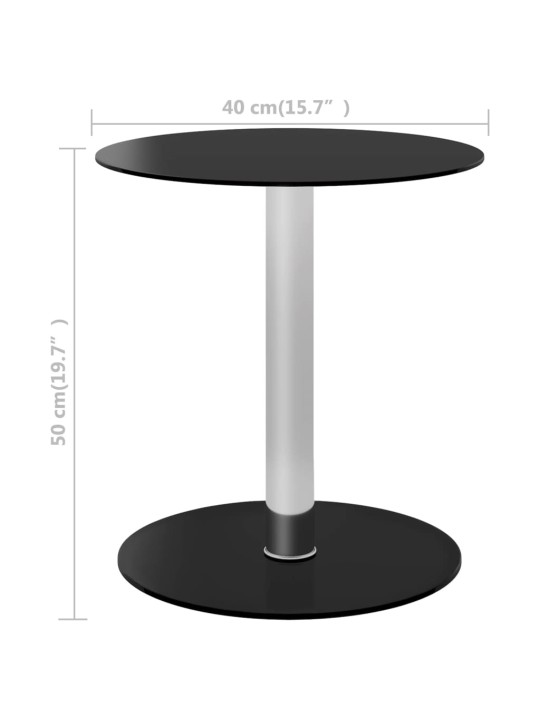 Sohvapöytä musta 40 cm karkaistu lasi