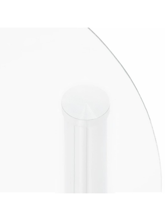 2-kerroksinen sivupöytä läpinäkyvä 38 cm karkaistu lasi