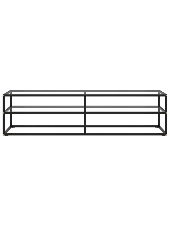 TV-taso musta karkaistu lasi 160x40x40 cm