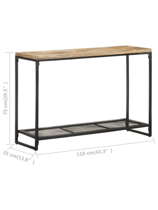 Konsolipöytä 110x35x75 cm täysi mangopuu