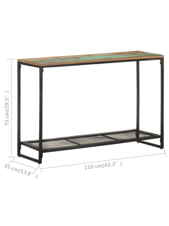 Konsolipöytä 110x35x75 cm kierrätetty täyspuu