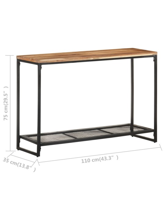 Konsolipöytä 110x35x75 cm täysi akaasiapuu