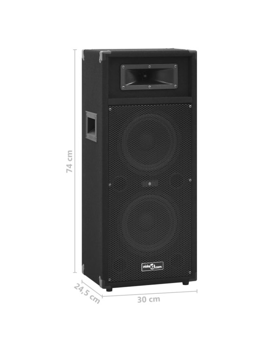 Passiiviset Hifi-lavakaiuttimet 2 kpl 1000 W musta