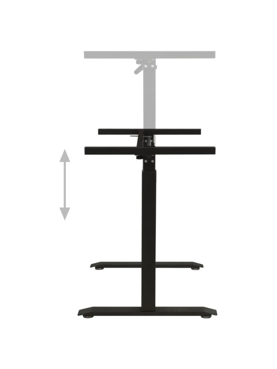 Manuaalisesti korkeussäädettävä työpöydän runko käsikahva musta