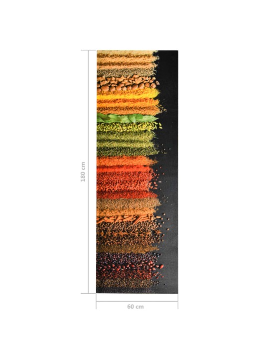 Keittiön pestävä lattiamatto Spice 60x180 cm