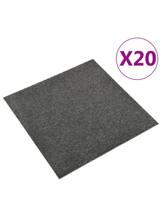 Tekstiililaatta 20 kpl 5 m² 50x50 cm antrasiitti