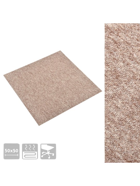 Tekstiililaatta 20 kpl 5 m² 50x50 cm beige