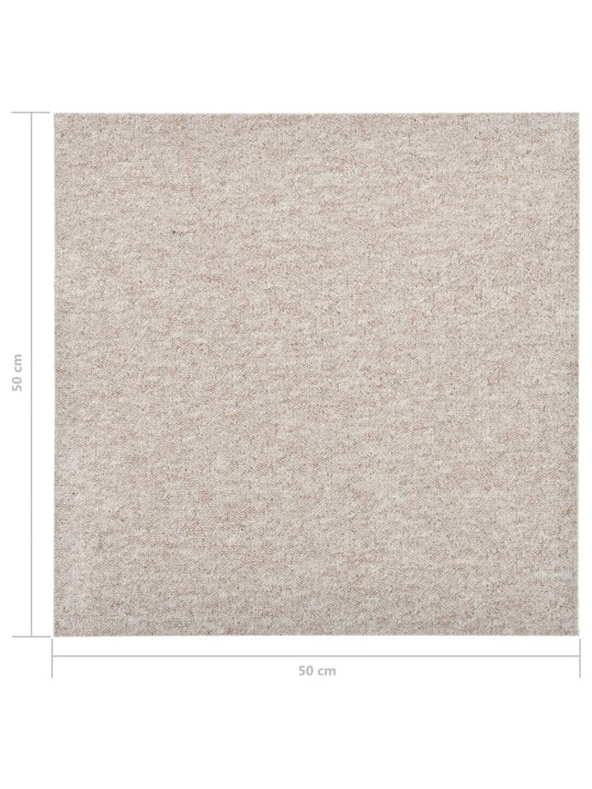 Tekstiililaatta 20 kpl 5 m² 50x50 cm vaalea beige