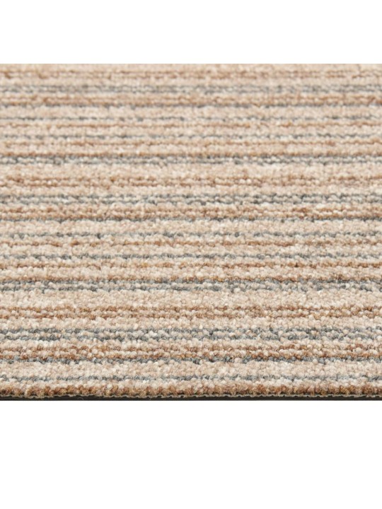 Tekstiililaatta 20 kpl 5 m² 50x50 cm raidallinen beige