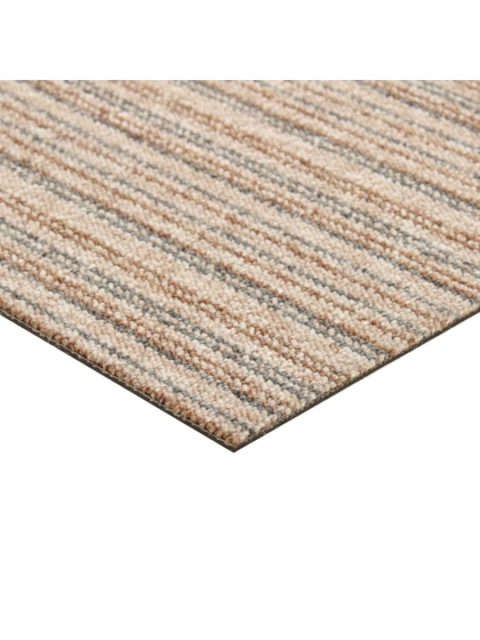 Tekstiililaatta 20 kpl 5 m² 50x50 cm raidallinen beige