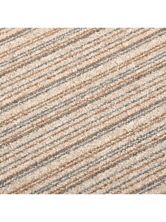 Tekstiililaatta 20 kpl 5 m² 50x50 cm raidallinen beige