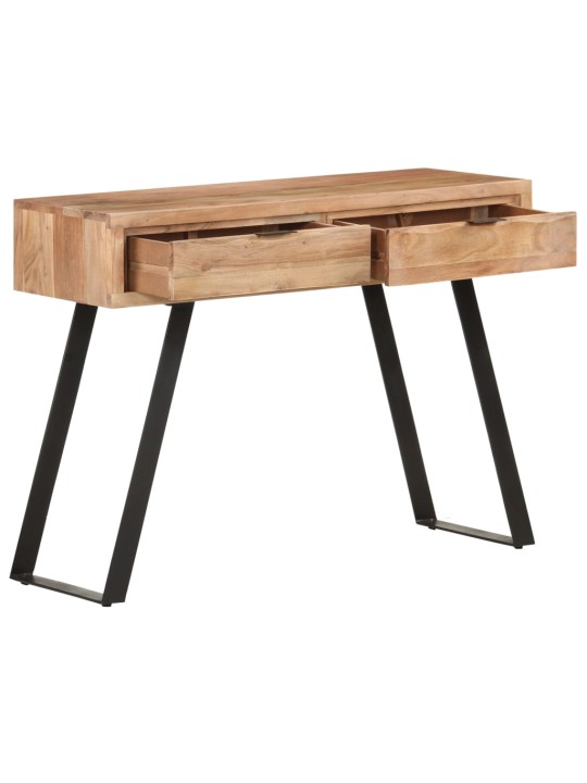 Konsolipöytä 100x35x76 cm täysi akaasiapuu elävillä reunoilla