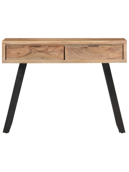 Konsolipöytä 100x35x76 cm täysi akaasiapuu elävillä reunoilla