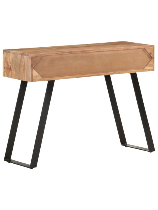 Konsolipöytä 100x35x76 cm täysi akaasiapuu elävillä reunoilla