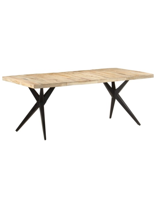 Ruokapöytä 200x90x76 cm karkea mangopuu