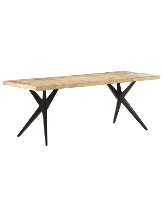 Ruokapöytä 200x90x76 cm karkea mangopuu