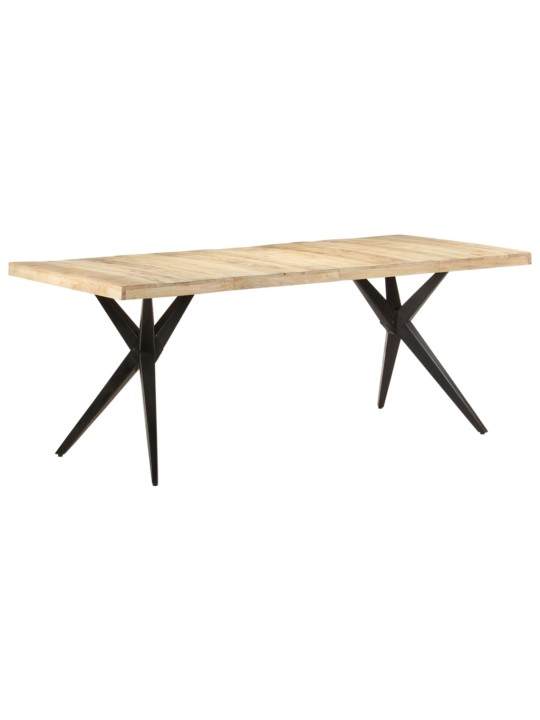 Ruokapöytä 200x90x76 cm karkea mangopuu