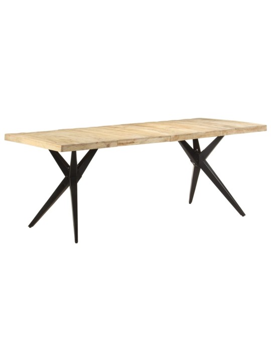 Ruokapöytä 200x90x76 cm karkea mangopuu
