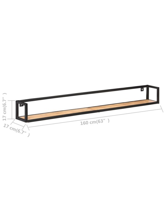 Seinähyllyt 2 kpl 160 cm täysi akaasiapuu