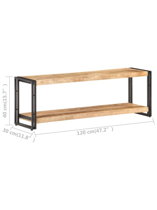 TV-taso 120x30x40 cm karkea mangopuu