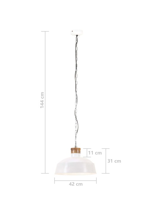 Teollistyylinen riippuvalaisin 42 cm valkoinen E27