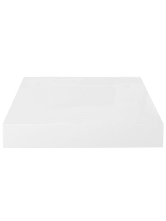 Kelluvat seinähyllyt 4 kpl korkeakiilto valk 23x23,5x3,8 cm MDF