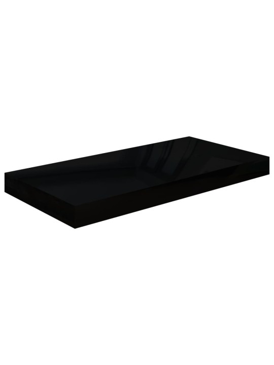 Kelluvat seinähyllyt 4 kpl korkeakiilto musta 50x23x3,8 cm MDF