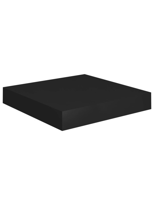 Kelluvat seinähyllyt 4 kpl musta 23x23,5x3,8 cm MDF