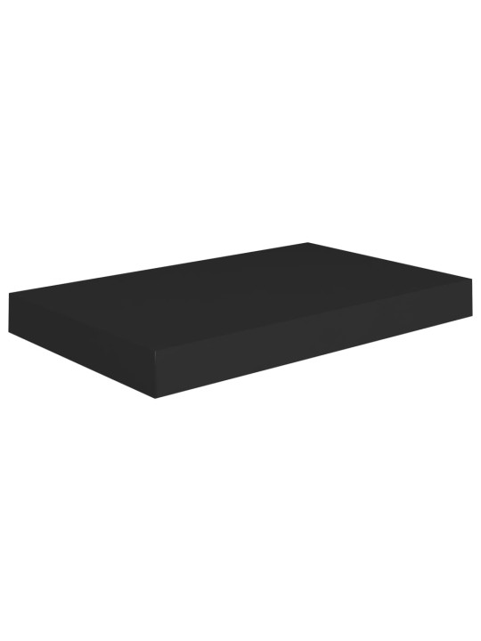 Kelluvat seinähyllyt 2 kpl musta 40x23x3,8 cm MDF