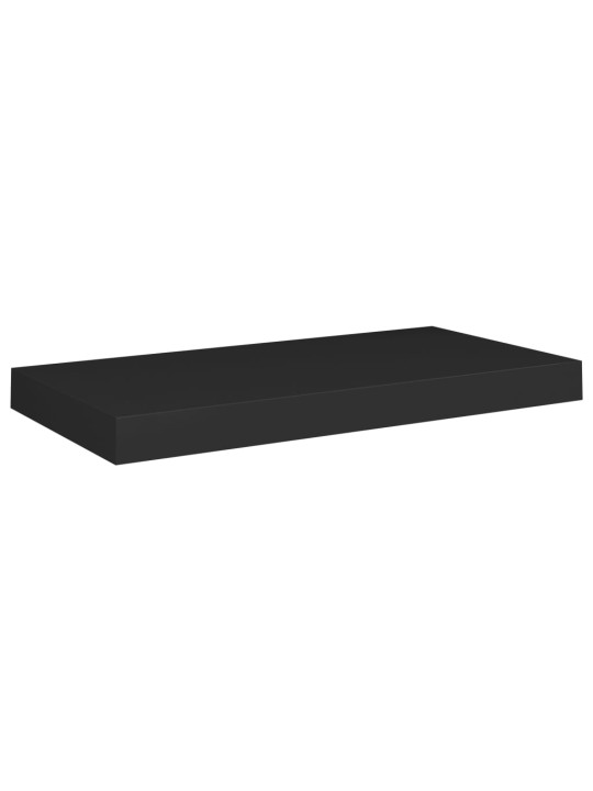 Kelluvat seinähyllyt 2 kpl musta 50x23x3,8 cm MDF