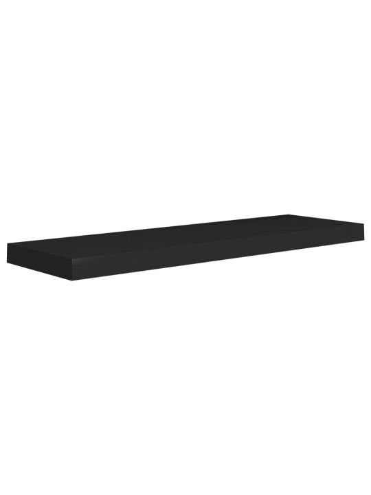 Kelluvat seinähyllyt 2 kpl musta 80x23,5x3,8 cm MDF