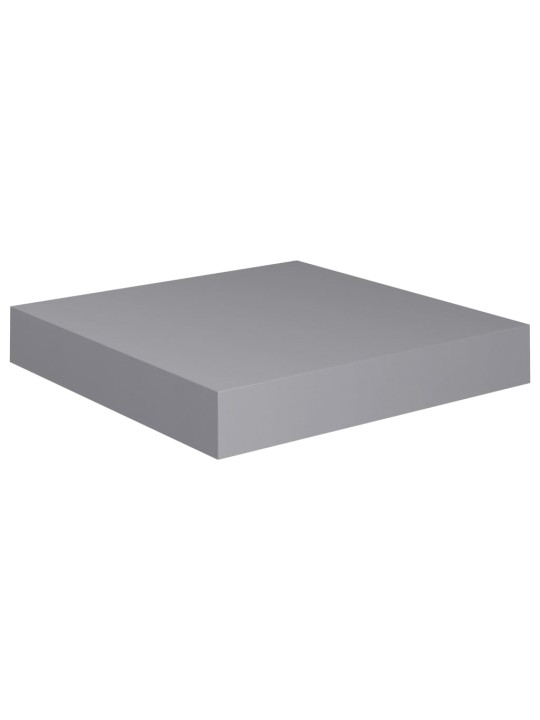 Kelluvat seinähyllyt 2 kpl harmaa 23x23,5x3,8 cm MDF