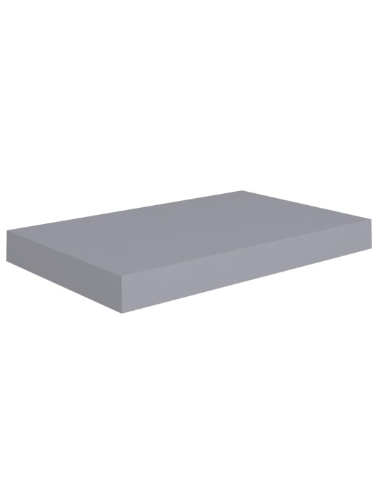 Kelluvat seinähyllyt 2 kpl harmaa 40x23x3,8 cm MDF