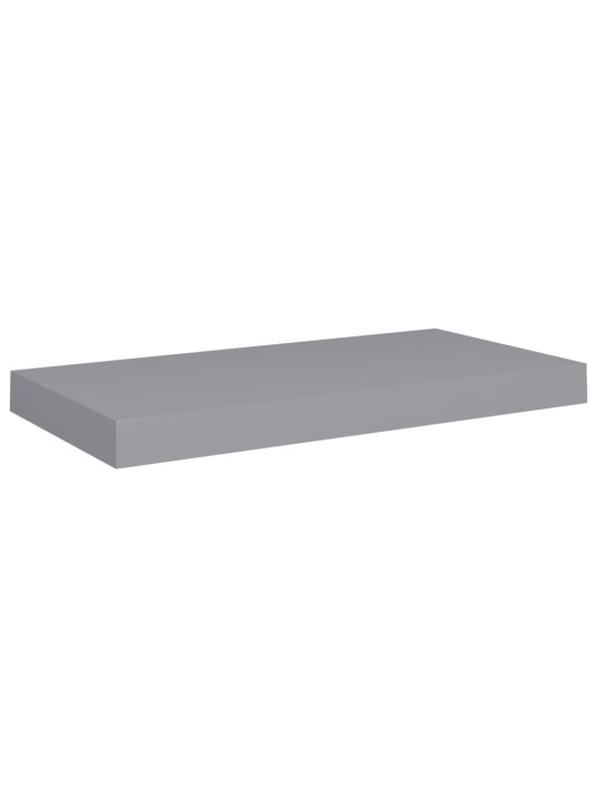 Kelluvat seinähyllyt 2 kpl harmaa 50x23x3,8 cm MDF